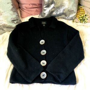 Black Pure hand knit sweater